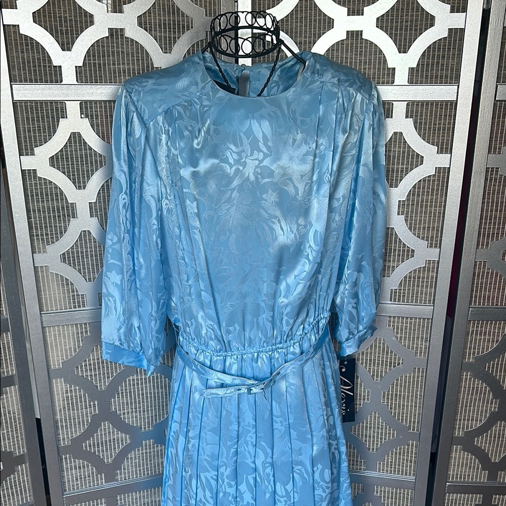 VINTAGE Alexis PLUS size Elegant Light Blue Dress
